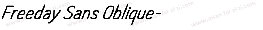 Freeday Sans Oblique字体转换